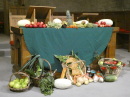 The Communion Table decorated with Harvest gifts