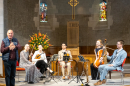 Donald Cameron thanks the musicians for an excellent concert
