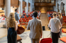 The audience applaud after an excellent concert.