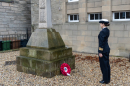 Lt Commander Chisholm lays wreath on behalf of the Royal Navy