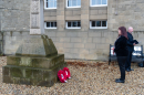 Cllr Vicky Nicolson lays a wreath on behalf of City of Edinburgh Council