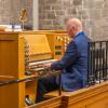 Donald Cameron provides organ accompaniment for How Great Thou Art