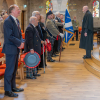 Rev Fergus Cook receives the colours