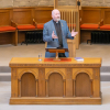 Rev Fergus Cook welcomes the Congregation
