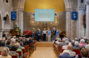 A busy Sanctuary enjoying the music of the Praise Group and Band 