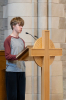 Adam Wood reads the Bible lesson