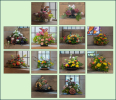Window flower arrangements