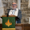 Rev Angus Mathieson delivers his sermon