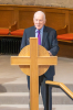 Eddie Thorn reads the intimations and welcomes Muriel Stenhouse to lead us in worship